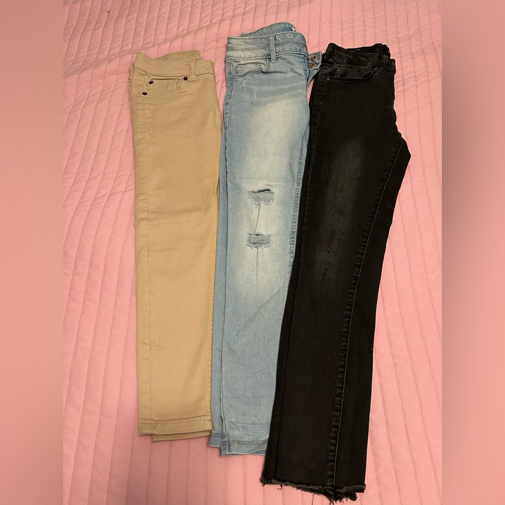 Set of 3, size 8, girls long pants